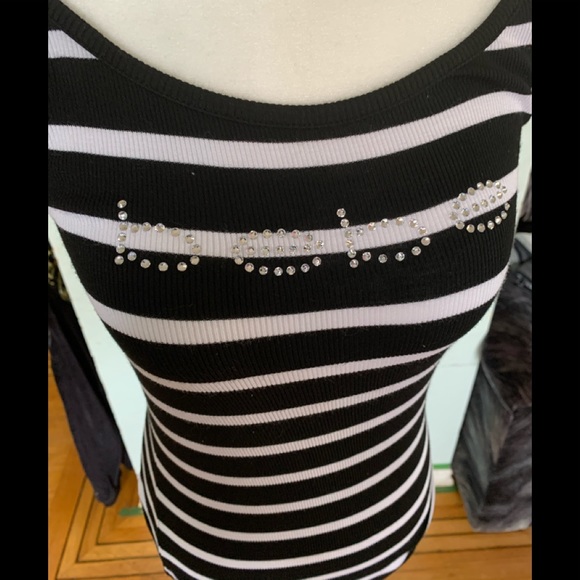 BEBE Swarovski Logo Short Sleeve Tee - Picture 2 of 7